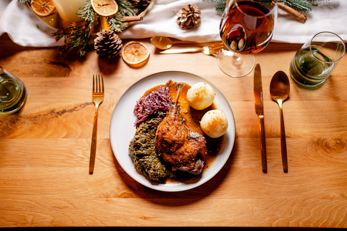 Ente Weihnachtsessen für 1 Person
